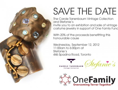 Carole Tanenbaum Vintage Collection and Stefanie’s Exhibition in Support of One Family Fund